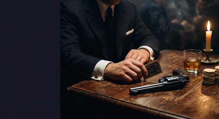Tavolo con carte gioco e fiches da casinò